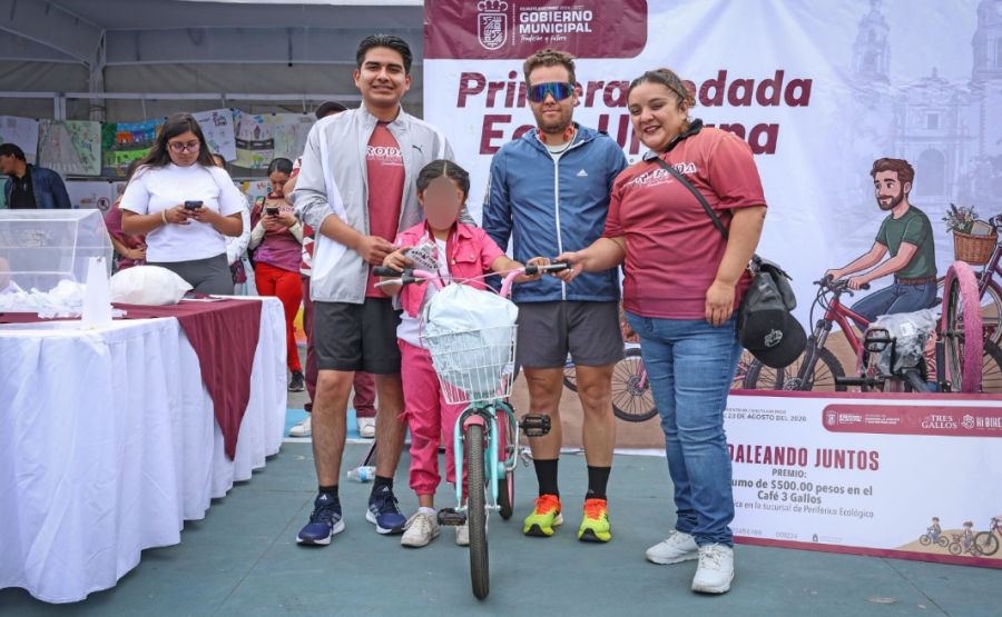Realizan la primera Rodada Eco-Urbana en Cuautlancingo
