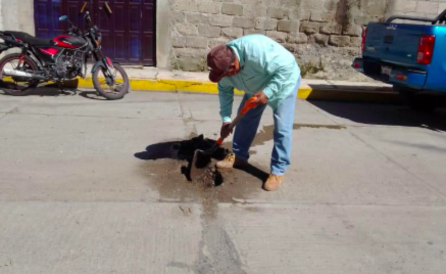 CAPAMH realiza trabajos de mantenimiento y reparación de fugas en Huamantla