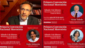 Presume Ackerman a Salmerón, Irma Sandoval y a Víctor Toledo como personalidades de la 1ra convención morenista