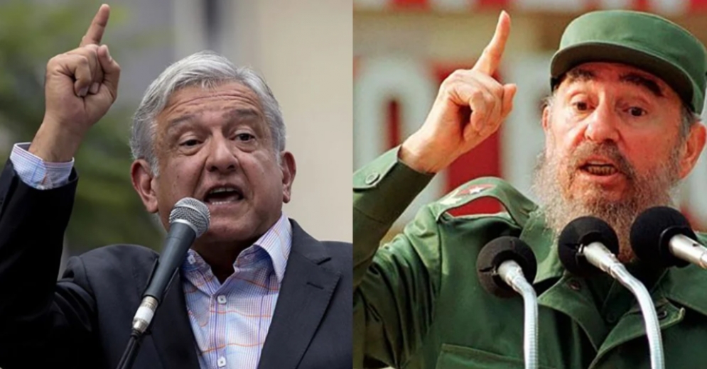 AMLO y Fidel Castro