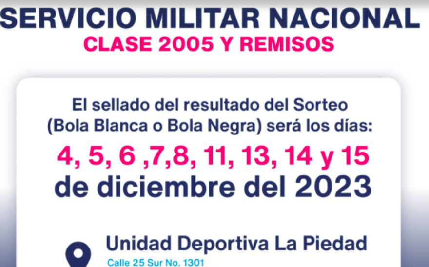 Más de 7 mil jóvenes participarón en el sorteo para el servicio militar