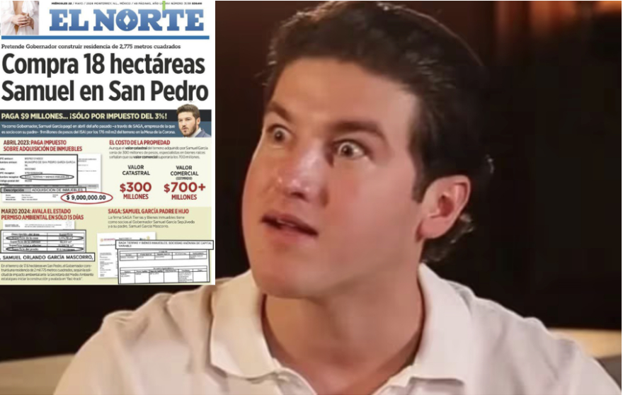 Destapan nuevo escándalo de Samuel García por comprar terreno millonario para su #MansiónNaranja