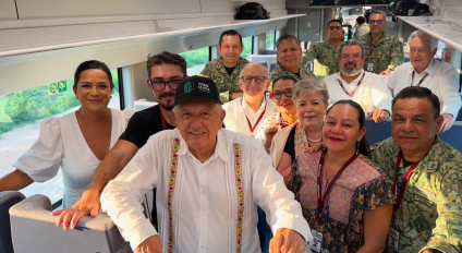 AMLO supervisa obras del Tren Maya "no es por presumir pero ningún lugar del mundo lo tiene"