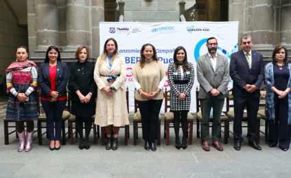 Ayuntamiento de Puebla y UNODC presentan la campaña ‘Corazón Azul' contra la trata de personas