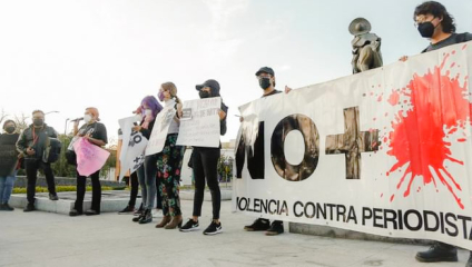 Manifestación contra asesinato de periodistas
