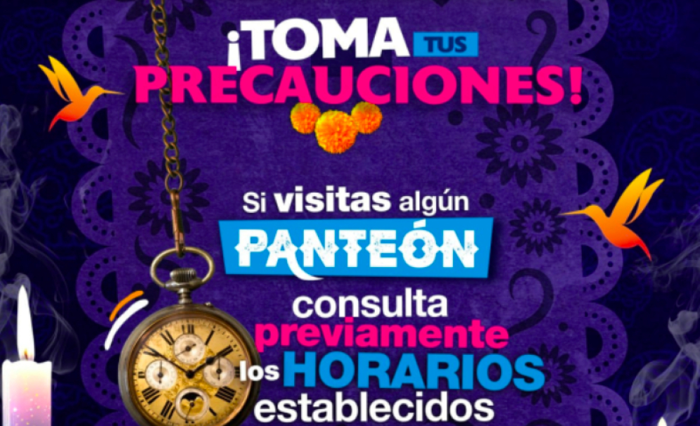 Emiten recomendaciones para visitar panteones este día de muertos