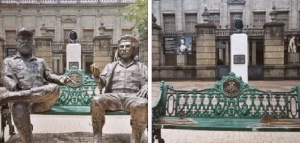 Cepillan estatuas de Che Guevara y Fidel Castro del Jardín Tabacalera