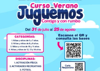 Habrá cursos “Juguemos Contigo y Con Rumbo 2023” para niños de 6 a 14 años