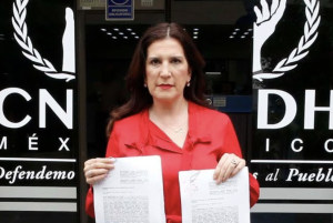 Kenia López Rabadán presenta denuncias en la CNDH contra AMLO por embestida contra opositores del Frente Amplio