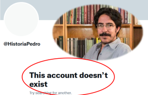 Tras repudio en redes sociales Pedro Salmerón da de baja su perfil de Twitter