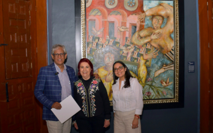 BUAP recibió en donación la obra “El sueño del inmigrante, la tragedia de Cristo”