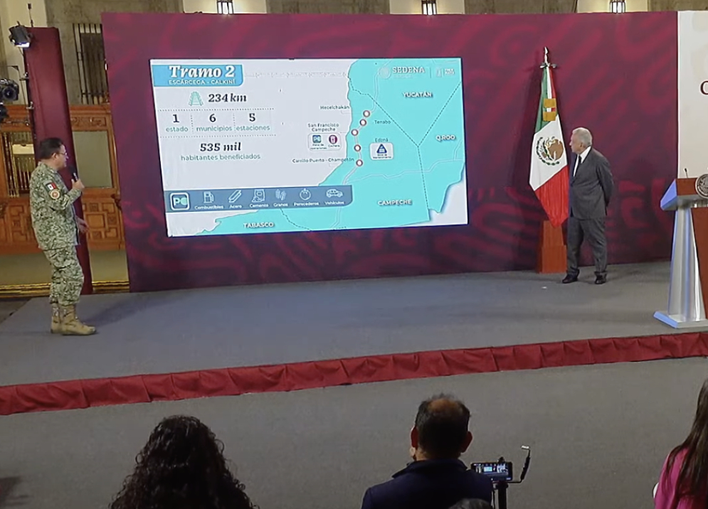 Sedena promete en la ‘mañanera’ que en 39 días quedará inaugurado el Tren Maya