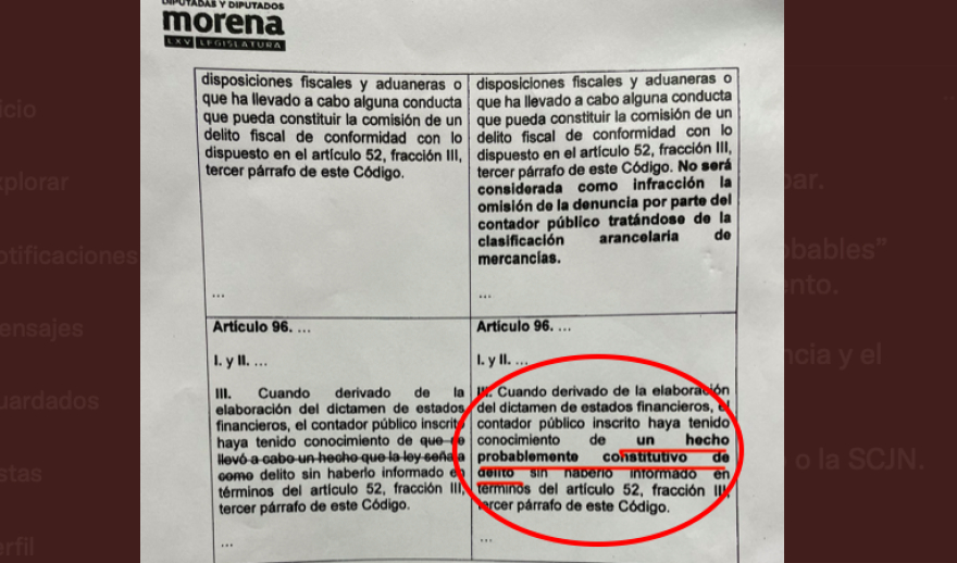 Morena propone que Contadores Públicos denuncien “probables” ilícitos que conozcan