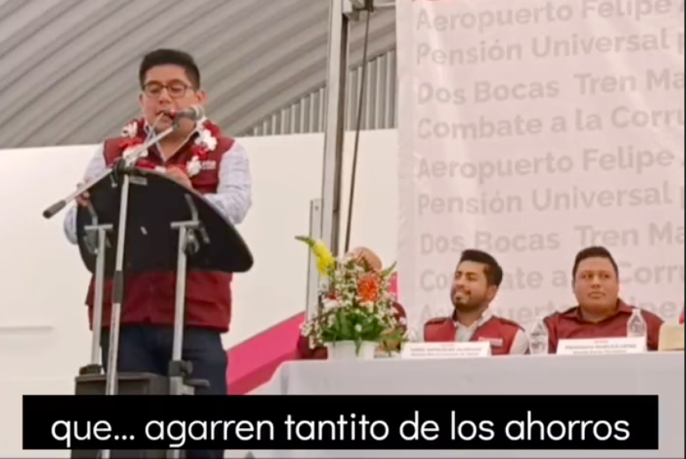 Delegado de Morena en Veracruz pide a alcaldes “agarrar tantito de los ahorros” para acarrear al AMLOFEST