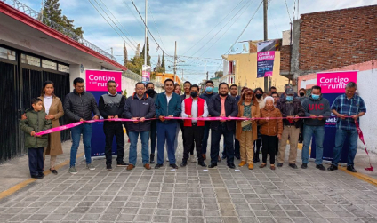 Entregan calles en San Baltazar Campeche e Ignacio Romero Vargas