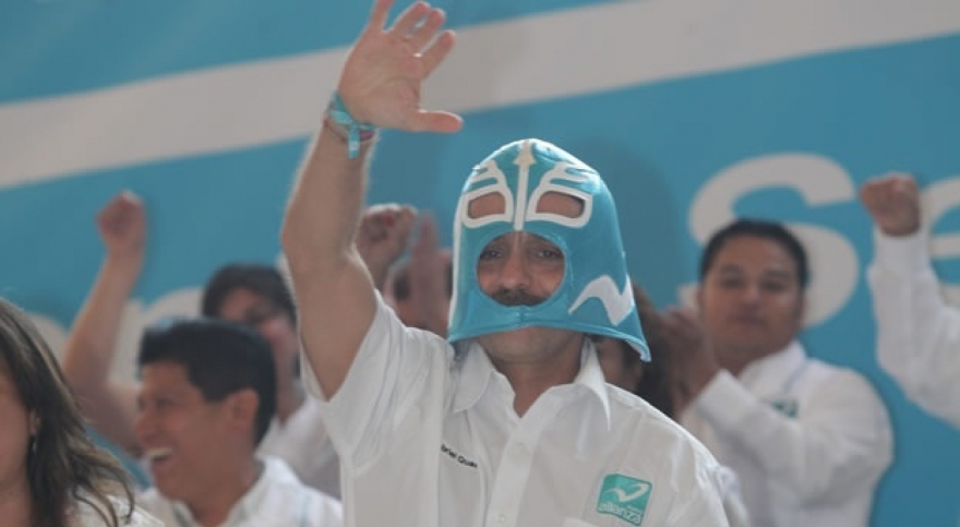 Gabriel Quadri en un mitin en 2012