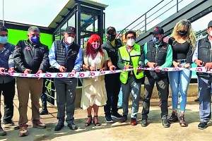 ¡Solo para la foto! Layda Sandores inauguró obra que ya no sirve