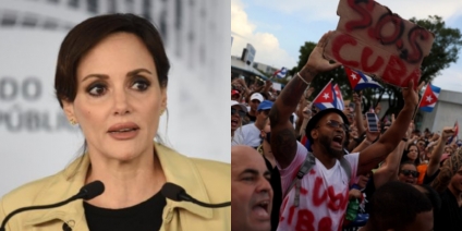 Lilly Téllez, senadora | Manifestaciones en Cuba