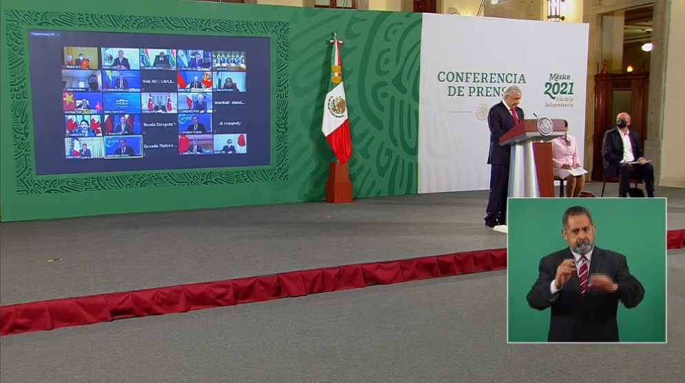 AMLO desaira discurso de líderes en Cumbre Climática para continuar con su mañanera