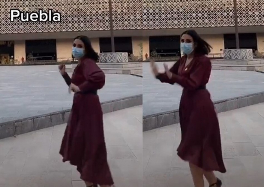 Nay Salvatori bailando en la explanada de San Lázaro