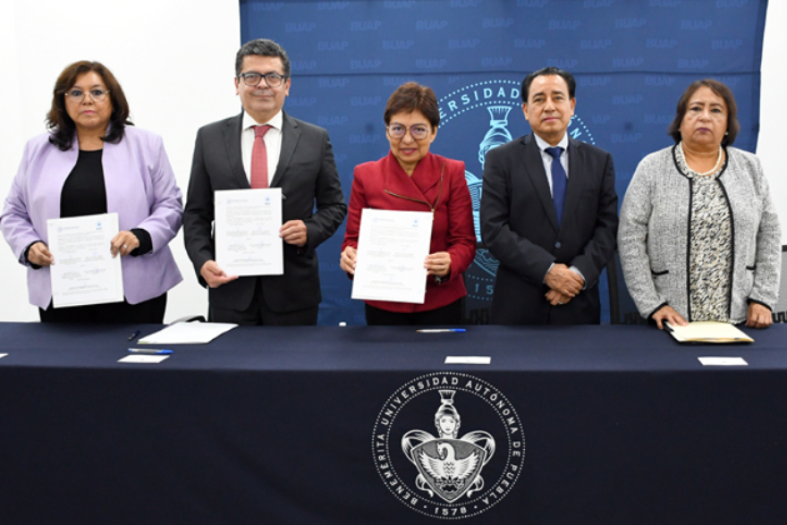 Signan convenio de colaboración la BUAP y el Consejo de la Judicatura del Poder Judicial