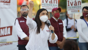 Confirman amonestación a Claudia Rivera por uso indebido de la imagen de AMLO