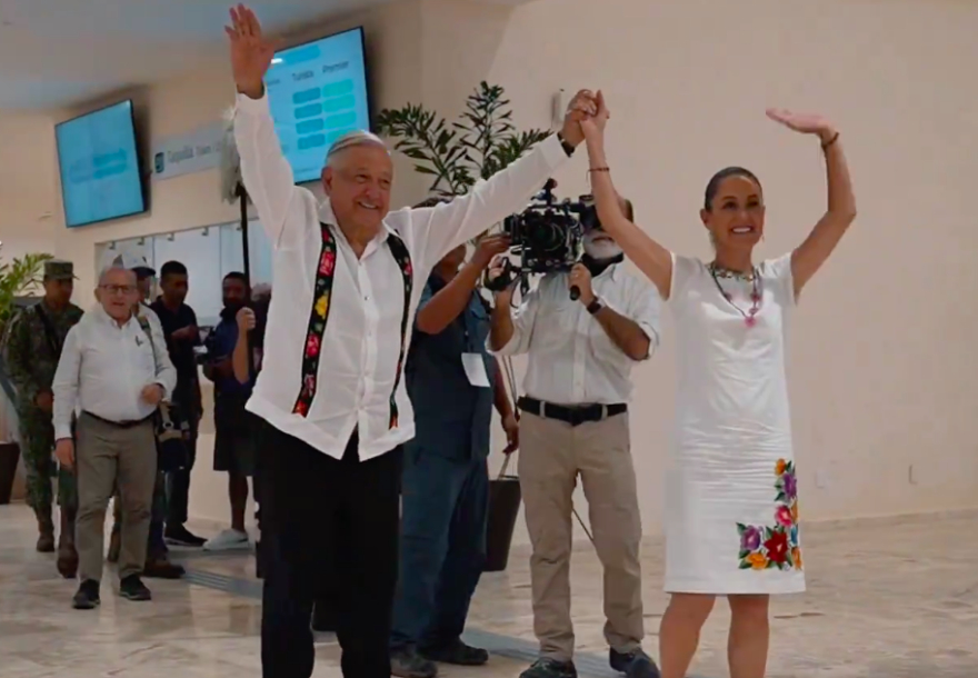 AMLO califica como una de las mejores transiciones la de él y Sheinbaum &quot;nunca se había visto algo así&quot;