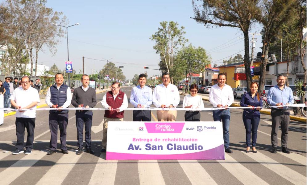 Entregan rehabilitación de Avenida San Claudio