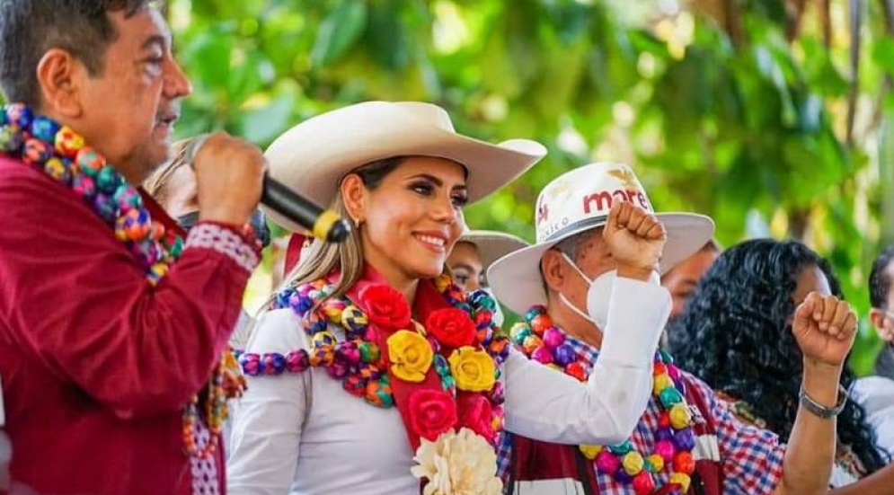 Evelyn Salgado en campaña