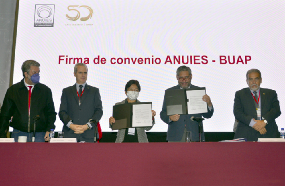 BUAP y ANUIES firman convenio de colaboración en beneficio de profesores de tiempo parcial en las IES